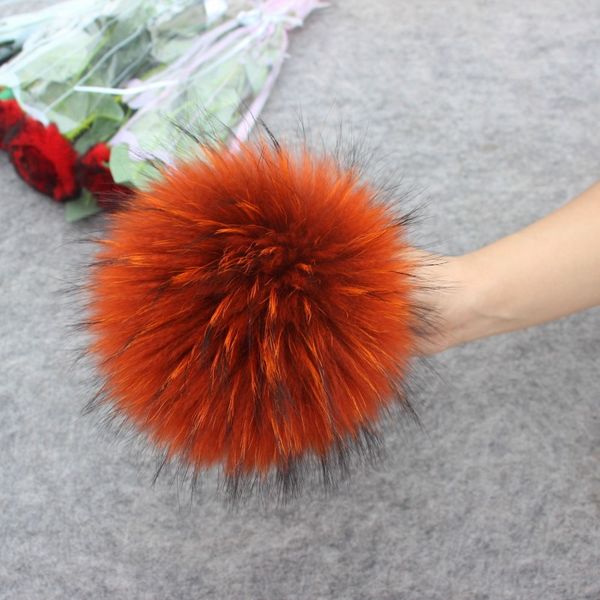 

14/16/18cm diy natural real raccoon fur pompoms fluffy genuine fur pompom for winter women hat beanies knitted cap skullies