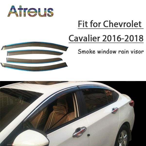 

atreus 1set abs for 2018 2017 2016 chevrolet cavalier accessories car vent sun deflectors guard smoke window rain visor