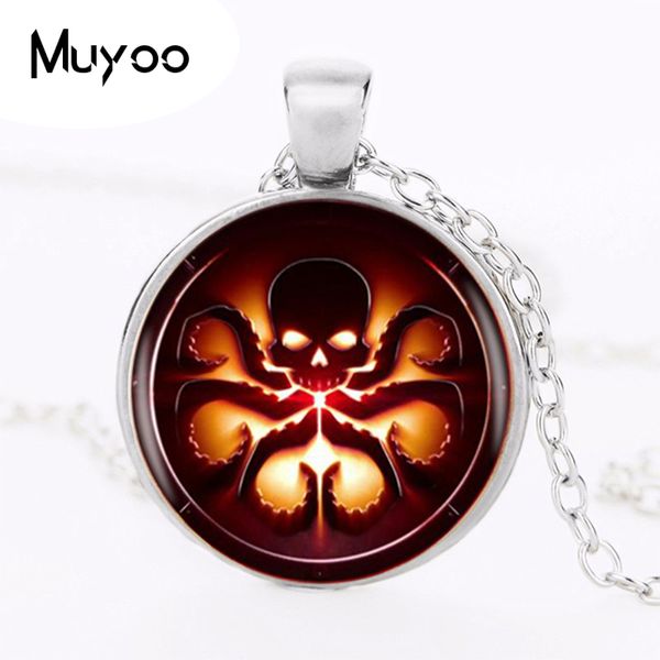 

1pcs/lot cthulhu hydra silver pendant necklace long chian statement handmade vintage necklace for gift hz1