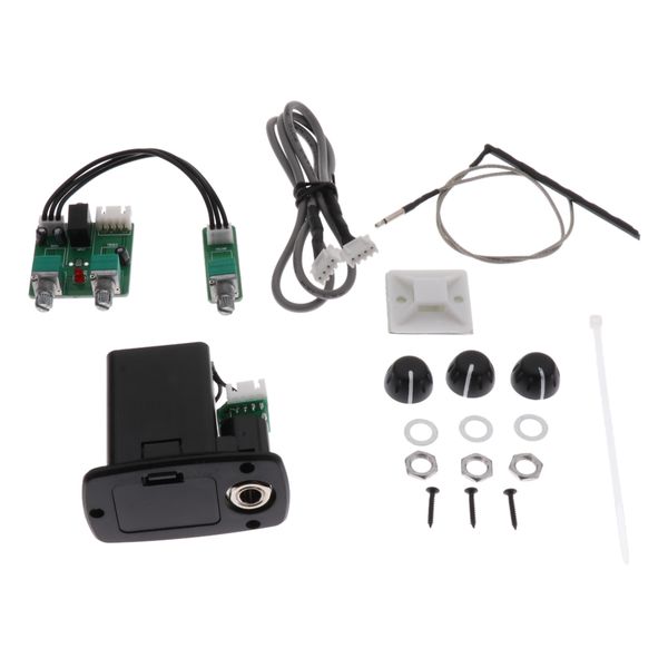

Volume & Tone Preamp Pickup Set for Guitar Parts Accessories Black