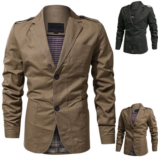 

jackets male brand slothing mens bomber jacket men's stylish casual solid turn-down blazer business outwear coat suit m-4xl, Black;brown