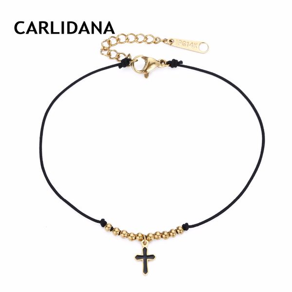 Acheter Bracelets Réglables De Charme De Croix Pour Les Femmes Femme Bracelet En Acier Inoxydable Pour Lamitié Simple Corde Bracelets Chaîne