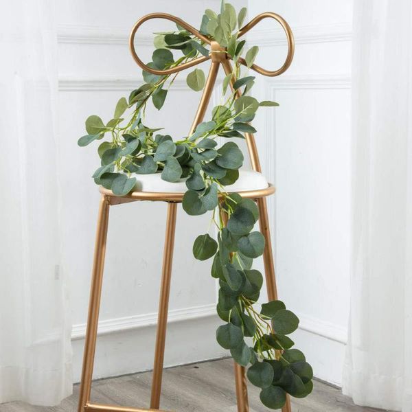 

round plants eucalyptus home decorative wedding simulated rattan and fair garden garland hanging artificial indoor decor leaf