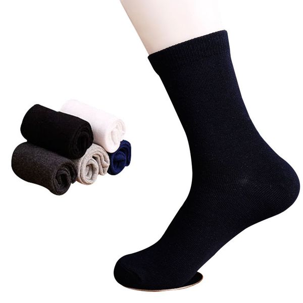 

5 pairs man cotton socks male anti-bacterial comfortable cotton sock pure color business spring summer four season hosiery meias, Black