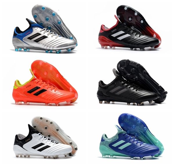 

new arrival mens leather soccer cleats copa 18.1 fg soccer shoes copa mundial 18 chaussures de football boots scarpe calcio