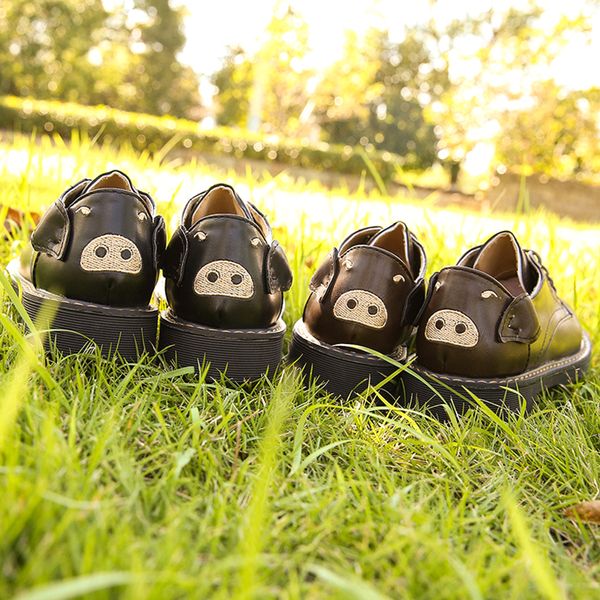 

2019 fashion women's all-match casual woman platform shoes british style shallow mouth round toe autumn flats oxfords modis, Black