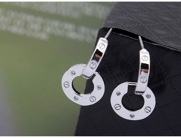 

3 цвета известные бренды ювелирные изделия розовое золото цвет позолоченные дизайнерские серьги для женщин роскошный лучший рождественский п, Golden;silver