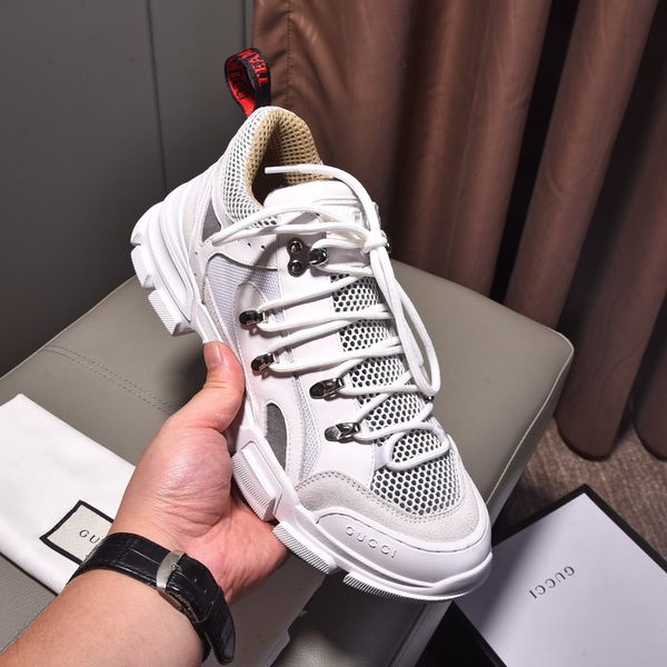 

dhl 2020 platform new fashion casual sneakers retro basketball men's shoes triple golden loafers shooting in kind05, Red;white