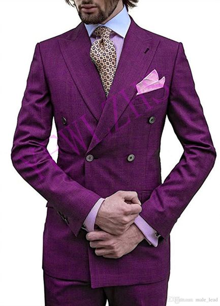 

handsome groomsmen double-breasted groom tuxedos mens wedding dress man jacket blazer prom dinner 2 piece suit(jacket+pants+tie) 484, Black;gray
