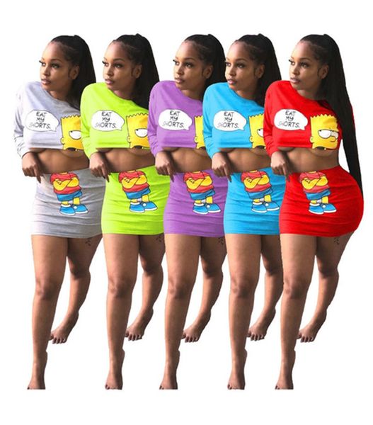 

women designer 2 piece dress hoodies skirt fashion long sleeve crop miniskirt s-xl crew neck summer casual clothing dhl 3180, White