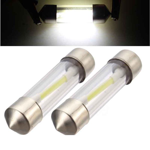 

2pcs 36mm c5w led car reading map dome license white light bulbs 6000k