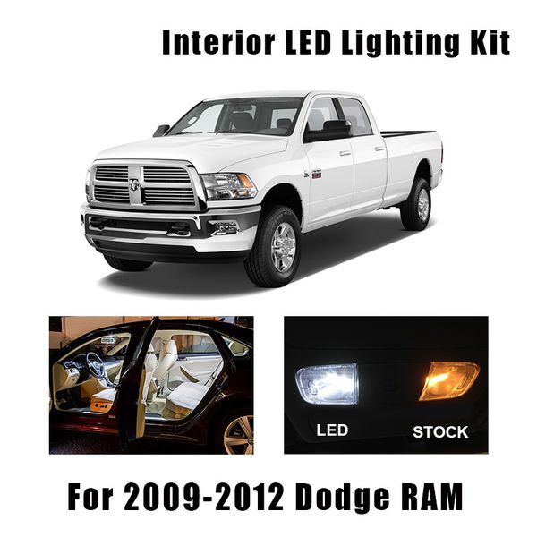 

7 bulbs white canbus interior led car reading light kit fit for dodge 2009 2010 2011 2012 map dome license lamp no error