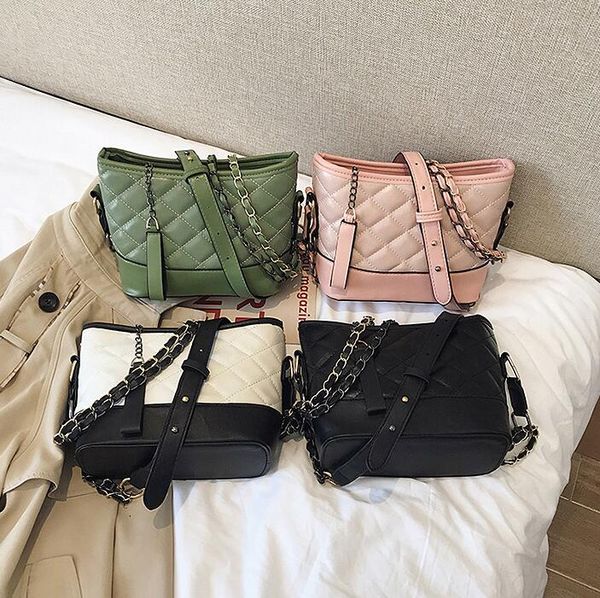 

2020 bucket bag crossbody shoulder bags women fashion check handbag gift bag high quality