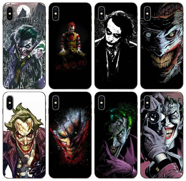 

tongtrade] cartoon the joker horror clown scary painted case for iphone 11 pro x xs max 8s 7s 6s 5s 4s samsung j6 j8 huawei p7 lg v40 case