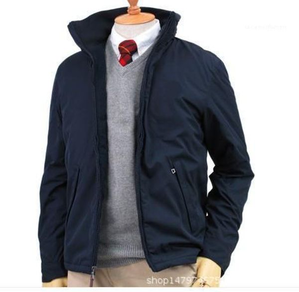 

fleece stand collar business fashion jacket brand clothing mens luxury designer coats, Black;brown