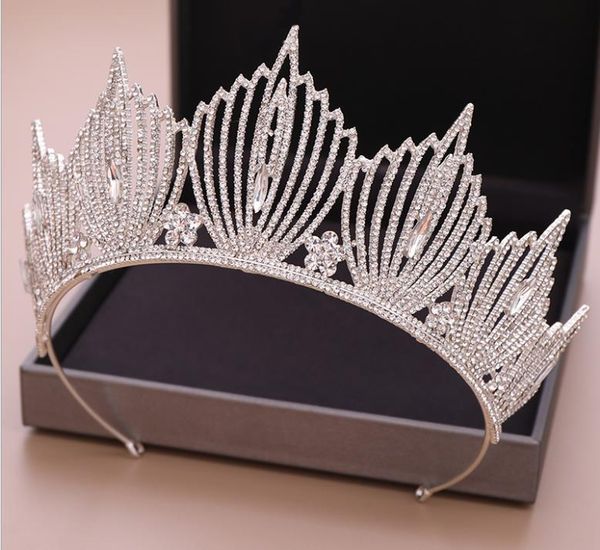 

crystal wedding headdress crown headband crown princess crown, Silver