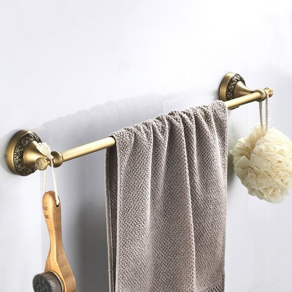 

antique brass bathroom towel holder single towel bar rack wall mounted rail bathroom accessories