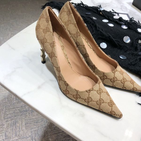 

high-end luxurydesigner women's fashion high heels party wedding shoes pointed shoes heel 5.5cm 7.5cm triple vintage pattern eeeerr, Black