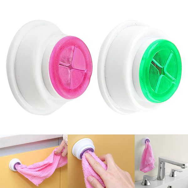 

2 pieces self adhesive tea towel holder push and grip hanger rack bathroom