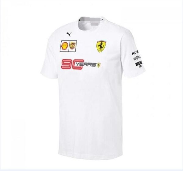 

Пользовательские F1 Formula 1 Puma с коротким рукавом Футболка Костюм команды Ferrari Спортивный костюм 90th Anniversary Quick-Dry T-Shirt
