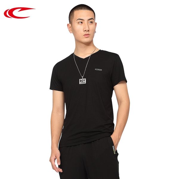 

1saiqi 2019 trendy summer boutique men tshirt casual new short sleeve slim fit men's basic &tees o collar male clothing18295, Black;red
