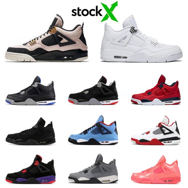 

фото x jumpman 4 4s мужчины баскетбол обувь огонь красный черный кот фиолетовый холодный серый горячий пунш белого цемента мужские спортивны