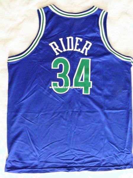 

j.r. rider #34 sewn jersey rare mens vest size xs-6xl stitched basketball jerseys ncaa, Black;blue