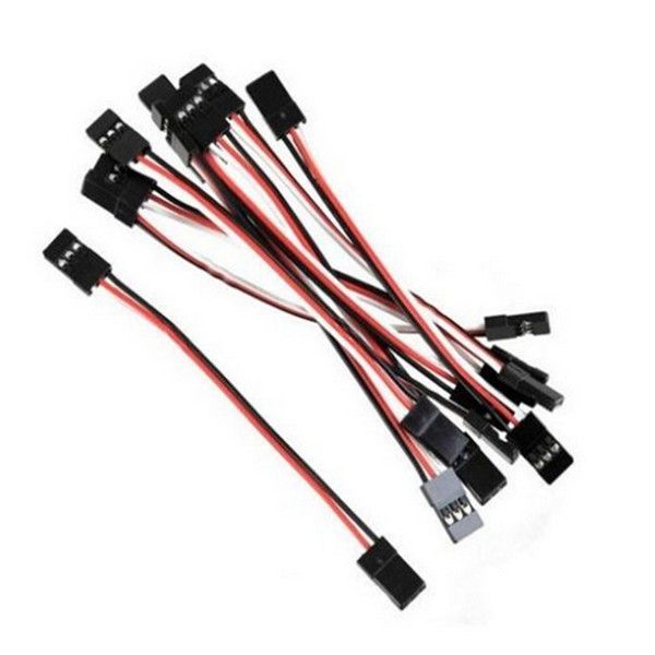 

10pcs 10cm 15cm 20cm 26awg to male futaba jr plug servo extension lead wire cable