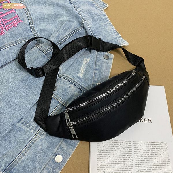 

shoulder bag women double zipper chest bags 2020 fashion leather shoulder bags crossbody chest bags 2020 new arrival