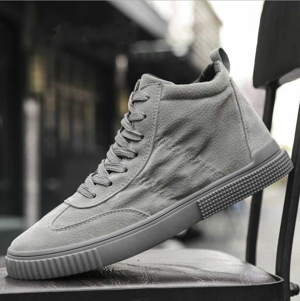 

jx633 brand classic casual designer shoes mans comfortable gray genuine leather sneakers men leisure shoes zapatillas hombre, Black