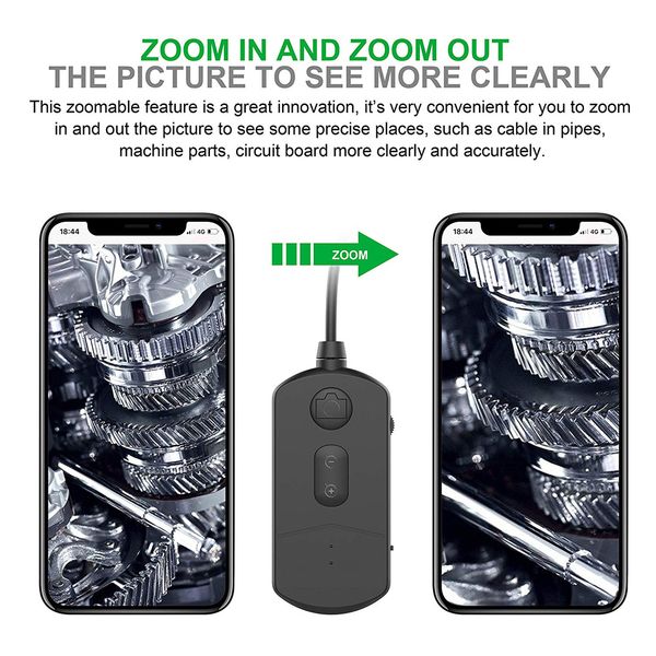 

5m cable length wireless endoscope camera semi-rigid inspection cam wifi borescope 2.0 mp hd snake camera for android & ios iphone cam pq301