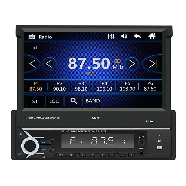 

touch screen car radio mp5 multimedia cd video player bluetooth fm transmitter autoradio reversing image with camera