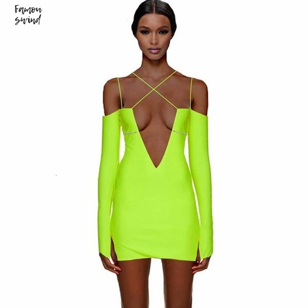 

спагетти ремень платье мини женщины сплит с длинным рукавом глубокий v шеи backless sexy bodycon club party dress дизайнер одежды, Black;gray