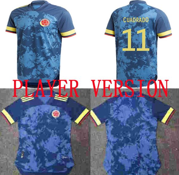 

player version columbia away soccer jersey 19 20 copa amÃ©rica nation team #10 james men football shirt 2020 customized men uniforms, Black;yellow