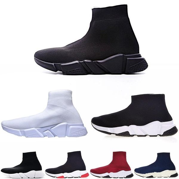 

2019 ace casual sock shoes brand speed trainer black red triple black fashion socks boots sneaker trainer shoes 36-45