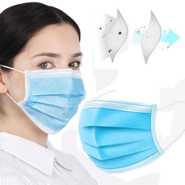 

24h shipping 50pcs disposable face masks 3-layers ffp3 ffp2 kn95 mouth non woven anti-dust anti-bacterial earloops breathing safety masks 05