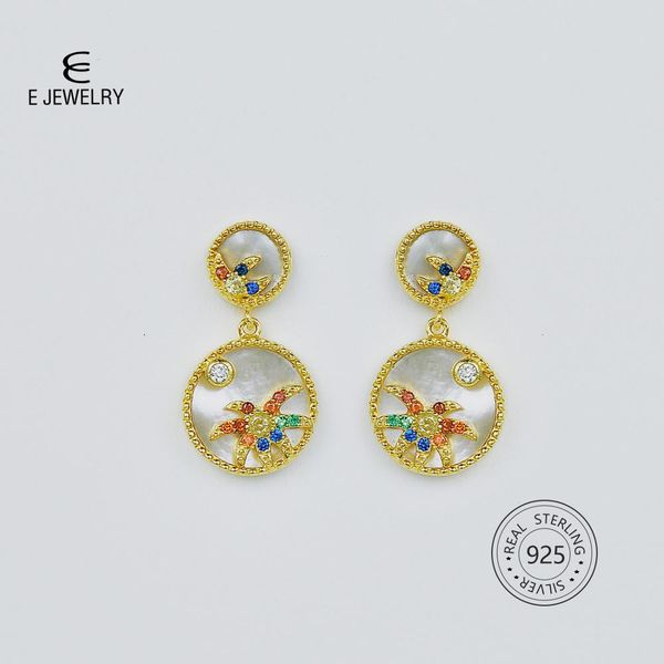 

e jewelry 925 sterling silver fireworks drop earring fashion charm girl woman dangle wedding earrings jewelry 2019, Golden;silver