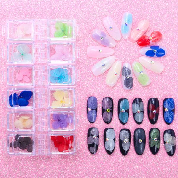 

1case dried flowers nail art decorations 3d natural necklace jewelry accessories manicure uv gel polish nail decals tip, Silver;gold