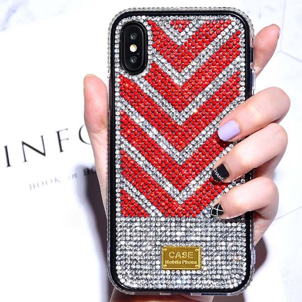 

2020 luxury phone case for iphone 11/11pro/11 pro max xr x/xs xsmax 7p/8p 7/8 6p/6sp 6/6s fashion tpu back cover with rhinestone wholesale