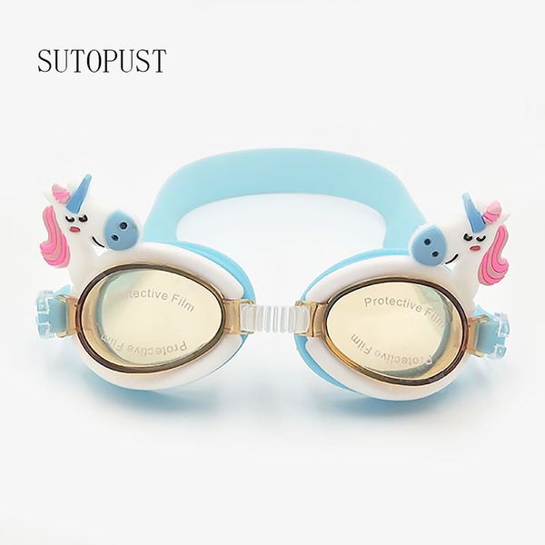 

adjustable swimming goggles kids children cartoon cute water sports glasses waterproof anti fog uv soft silicone swimming acces