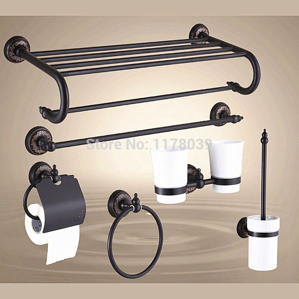 

retro copper towel rack,bronze bathroom shelves,antique toilet paper holders,black bathroom hardware accessories sets,j16547