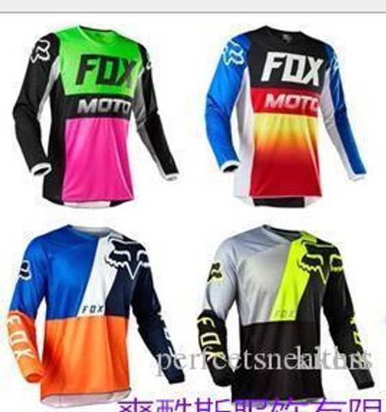 

new 2020 new fox speed drop service long sleeve custom bike male and female racing suits outdoor sports off-road t shirt, Black