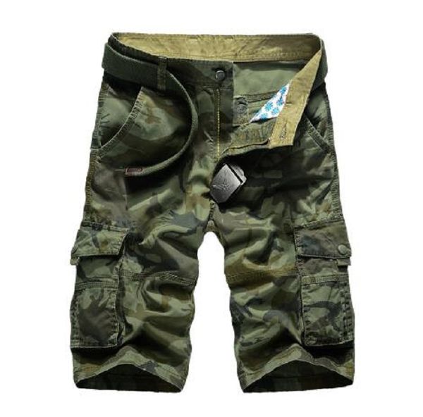 

camouflage camo cargo shorts men 2020 new mens casual shorts male loose work shorts man military short pants plus size 29-44, Brown;gray