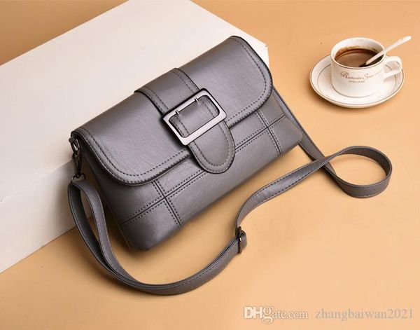 

2019 new women's small square bag fashion lady's crossbody bag grey