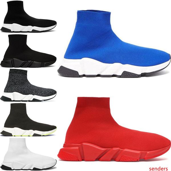 

2020 new paris speed trainers knit sock shoe original luxury designer mens womens sneakers high casual shoes size 36-45