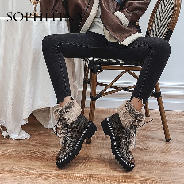 Sophitina Fashion Design Boots Cool Comfortable Square Heel Round