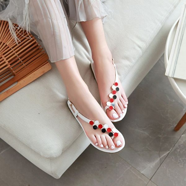 

big size 9  11 12 13 14 high heels sandals women shoes woman summer ladies flat toe sandals, Black