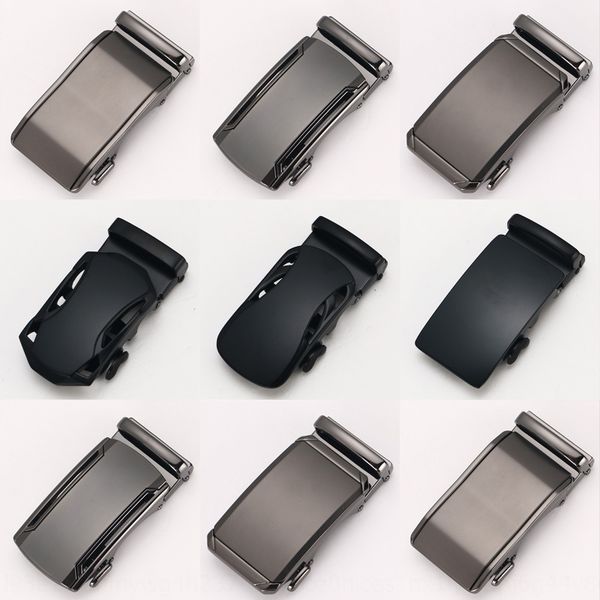 

yipin men's accessory belt automatic buckle buckle accessory head high-grade alloy belt without trousers 3.5cm clip, Black;brown