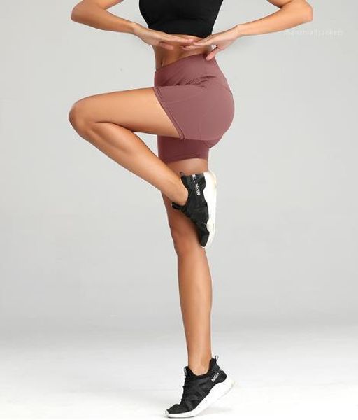 

women quick dry yoga pants hip high waist female sport shorts tight bouncy knee lenght lady fitness clothes, Black;white