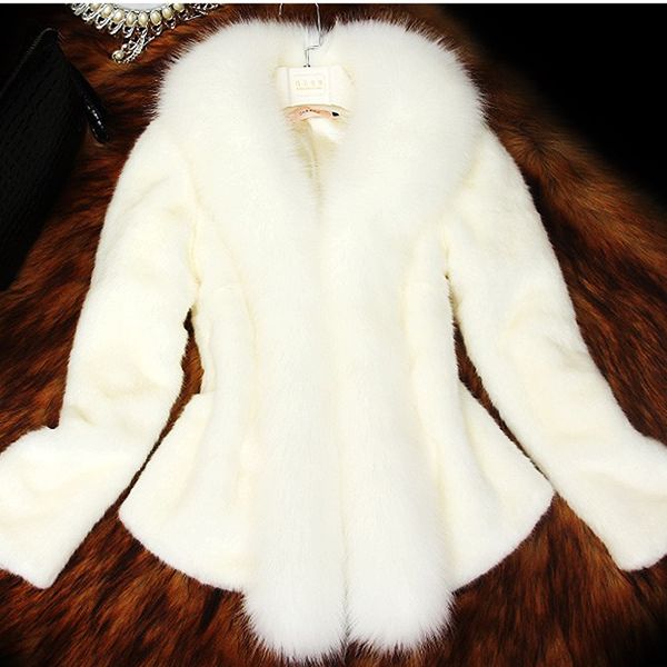 

fur women jacket faux fur coat slim winter jacket women faux coat plus size overcoat fake 5xl, Black